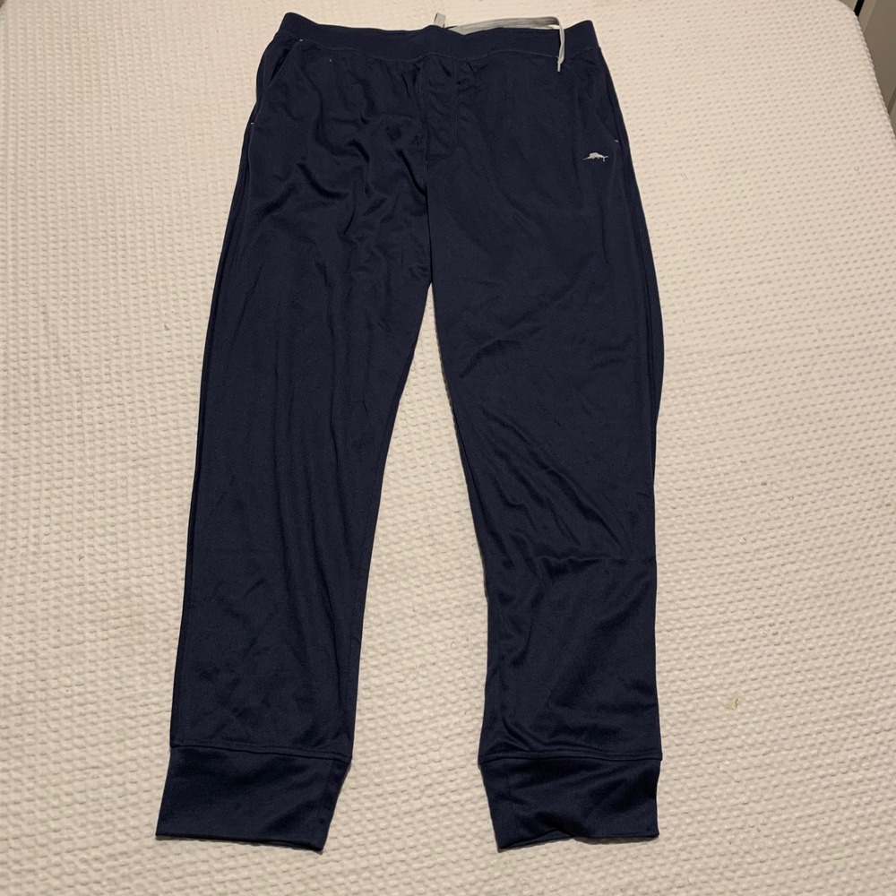 Tommy Bahama Mens Navy Blue Lounge Jogger Pants Size Large Drawstring Sleepwear